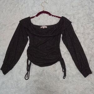 Gaze Charcoal Knit Top